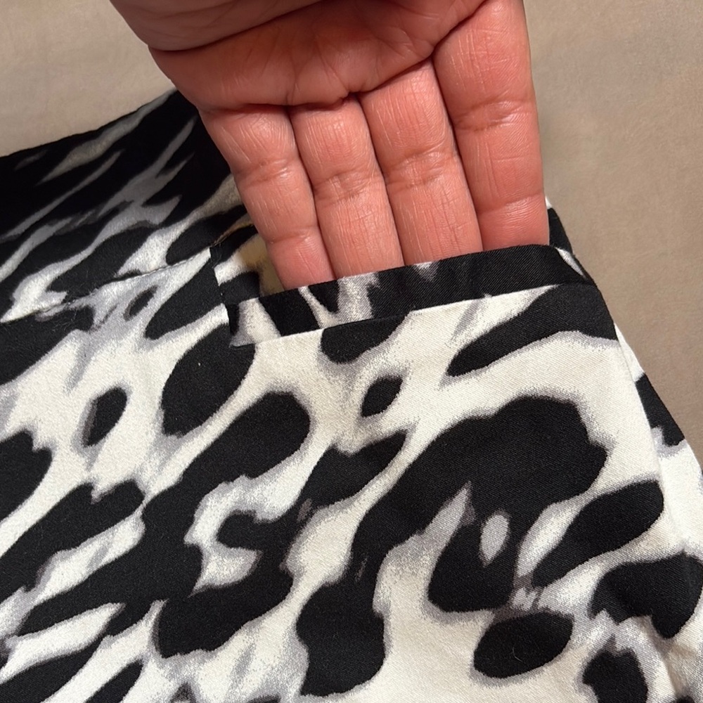 7th Avenue Black and White Animal Print Pants - Picture 4 of 9